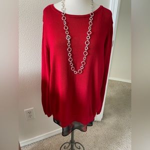 ❤️❤️Loose Fit Red Lightweight Layered Sweater❤️❤️